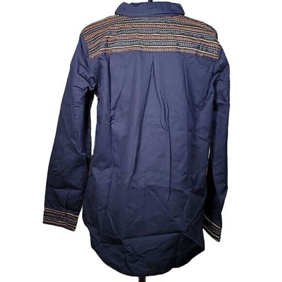 NWOT Denim & Co Twill Utility Jacket with Embroidery Sz M - Picture 4 of 14